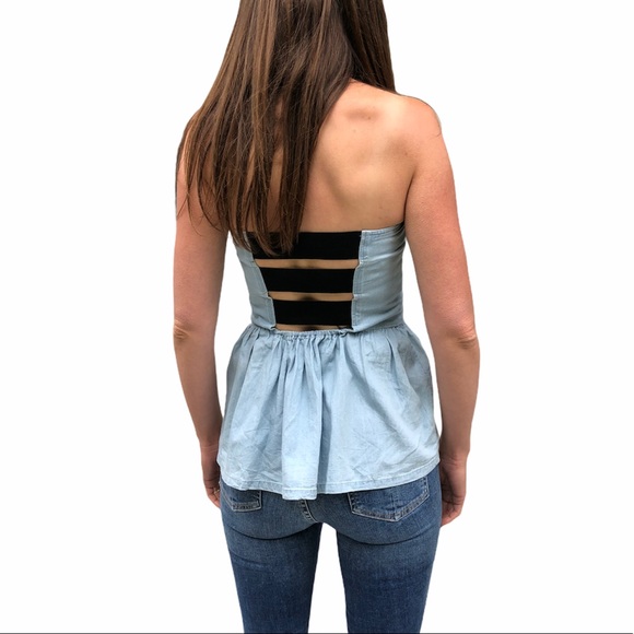 Kendall & Kylie- Strapless Babydoll Blouse - Picture 4 of 6